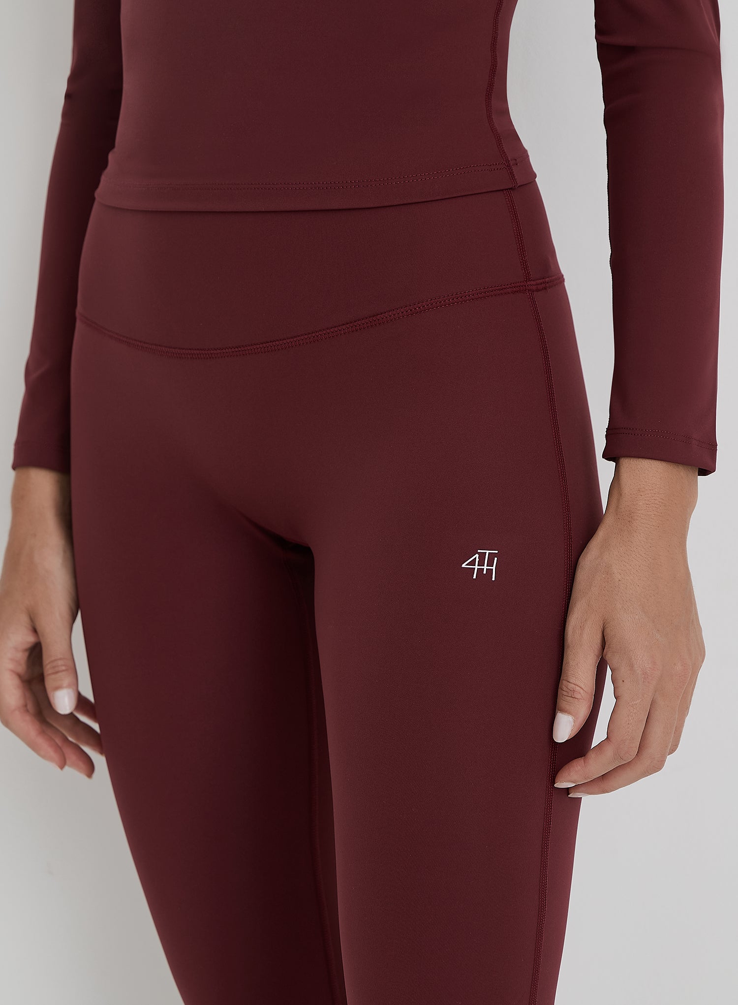 Burgundy 4th Branded Legging